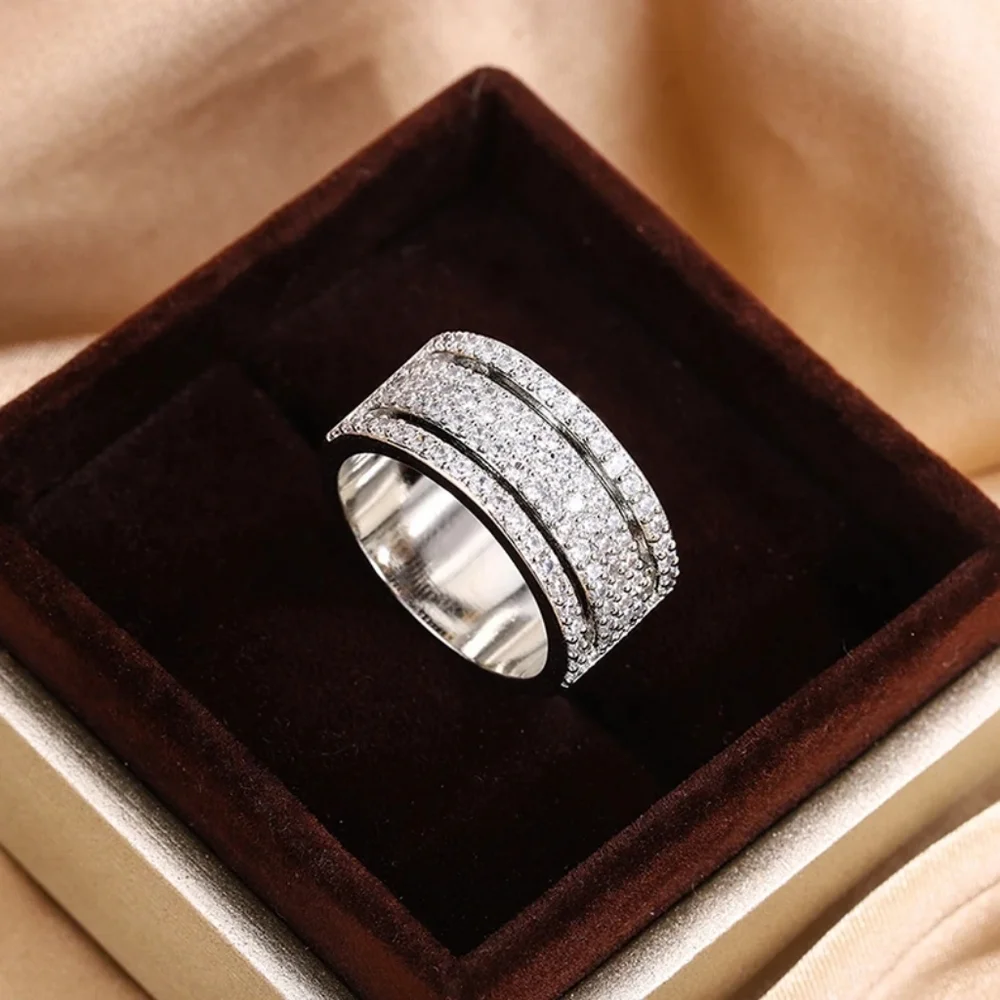 Sterling silver diamond ring - Picture 4 of 4